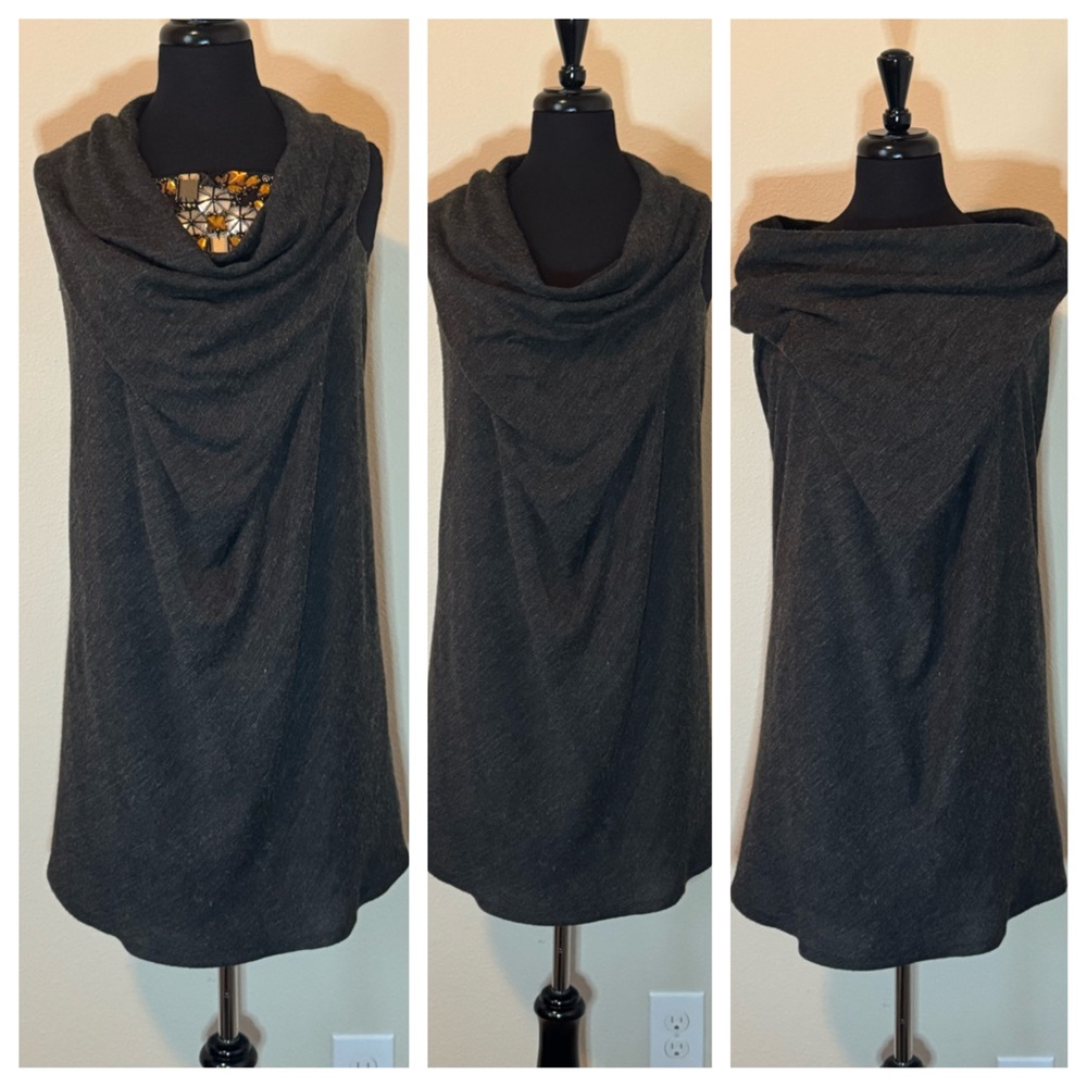 Elegant Dark Gray Dress - 3 ways to wear! Size 6